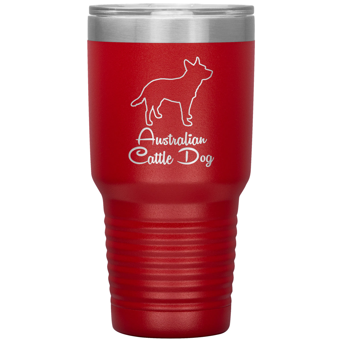 Australian Cattle Dog Outlined Silhouette 30oz Insulated Tumbler
