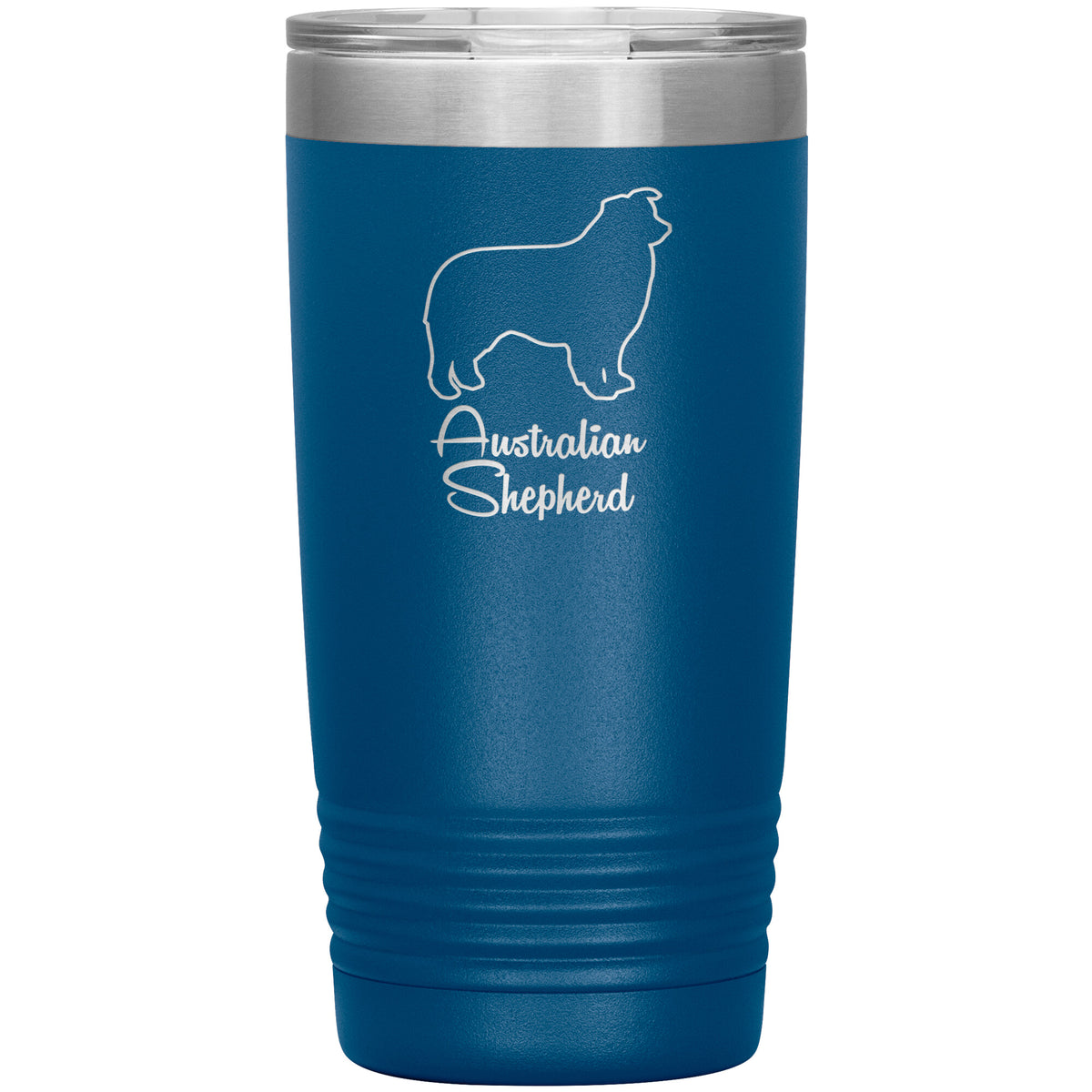 Australian Shepherd Dog Outlined Silhouette 20oz Insulated Tumbler