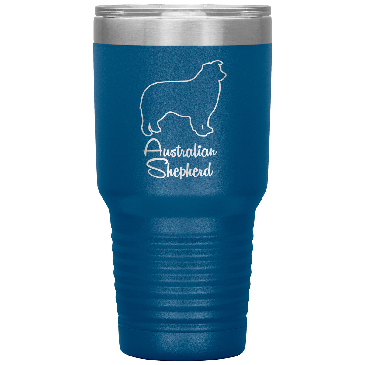 Australian Shepherd Dog Outlined Silhouette 30oz Insulated Tumbler