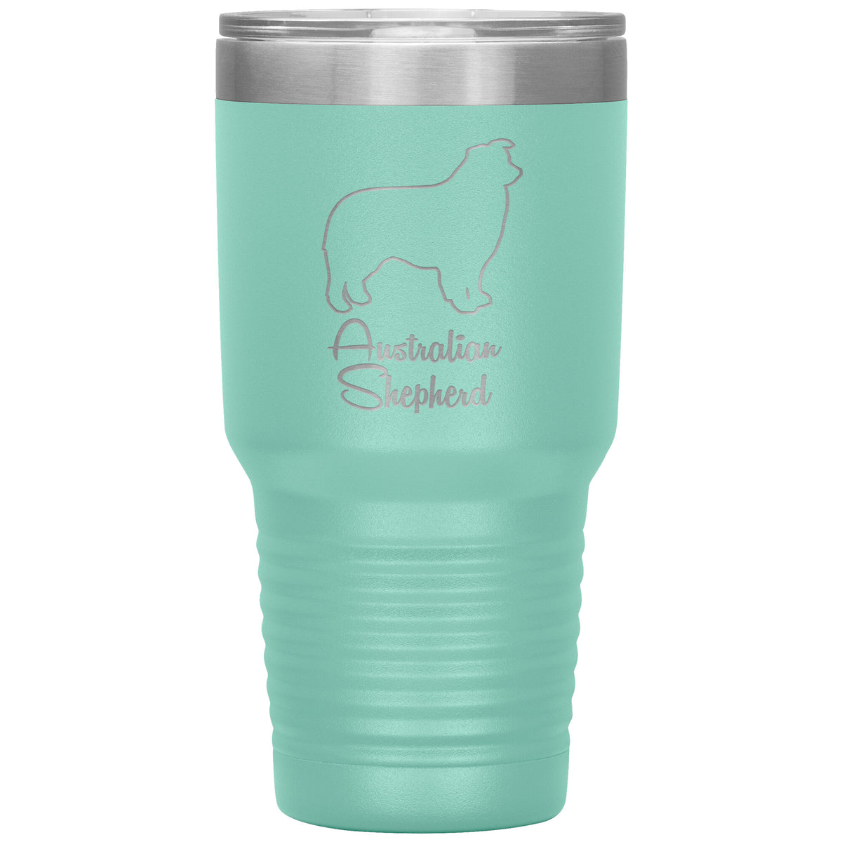 Australian Shepherd Dog Outlined Silhouette 30oz Insulated Tumbler