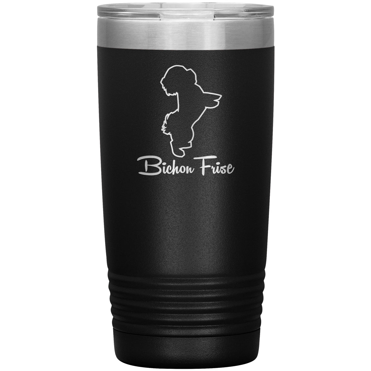 Bichon Frise Dog Outlined Silhouette 20oz Insulated Tumbler