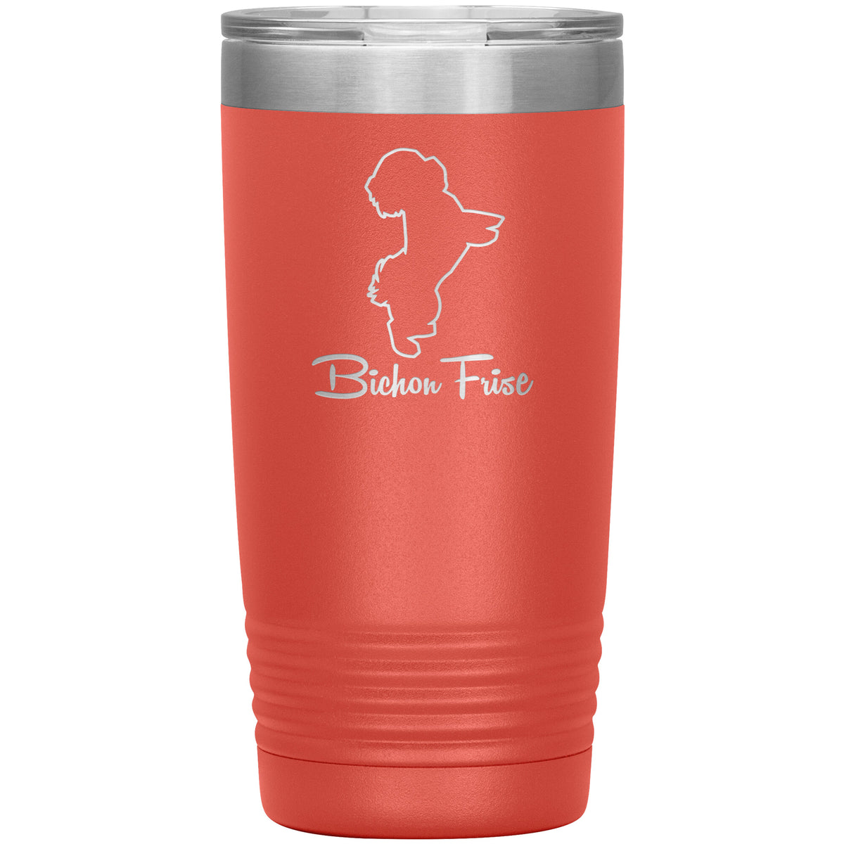 Bichon Frise Dog Outlined Silhouette 20oz Insulated Tumbler
