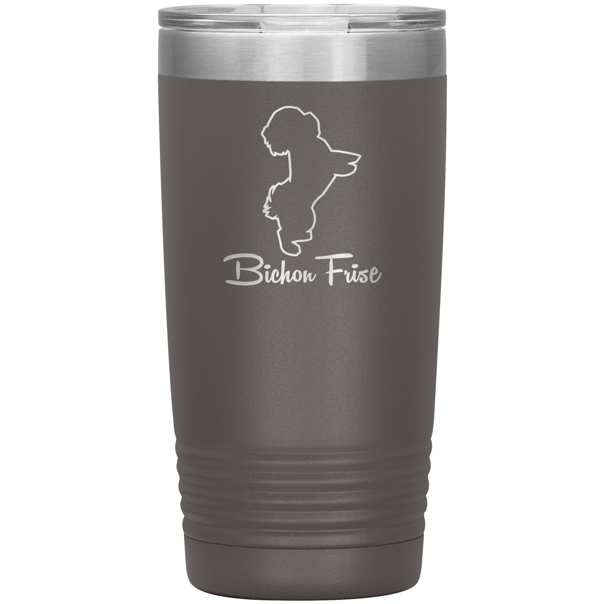 Bichon Frise Dog Outlined Silhouette 20oz Insulated Tumbler