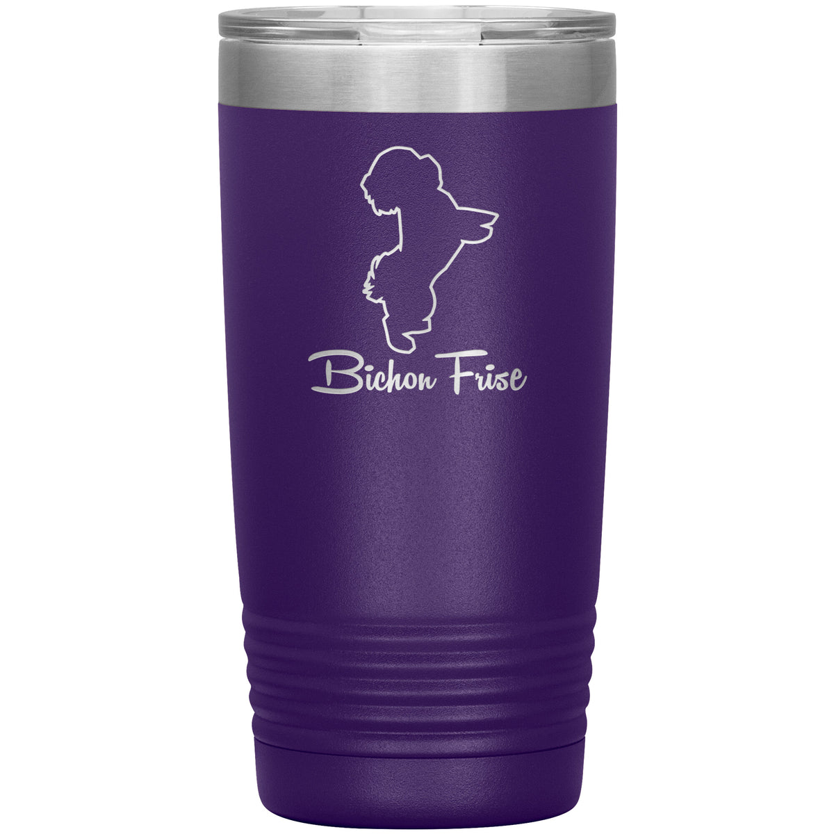Bichon Frise Dog Outlined Silhouette 20oz Insulated Tumbler
