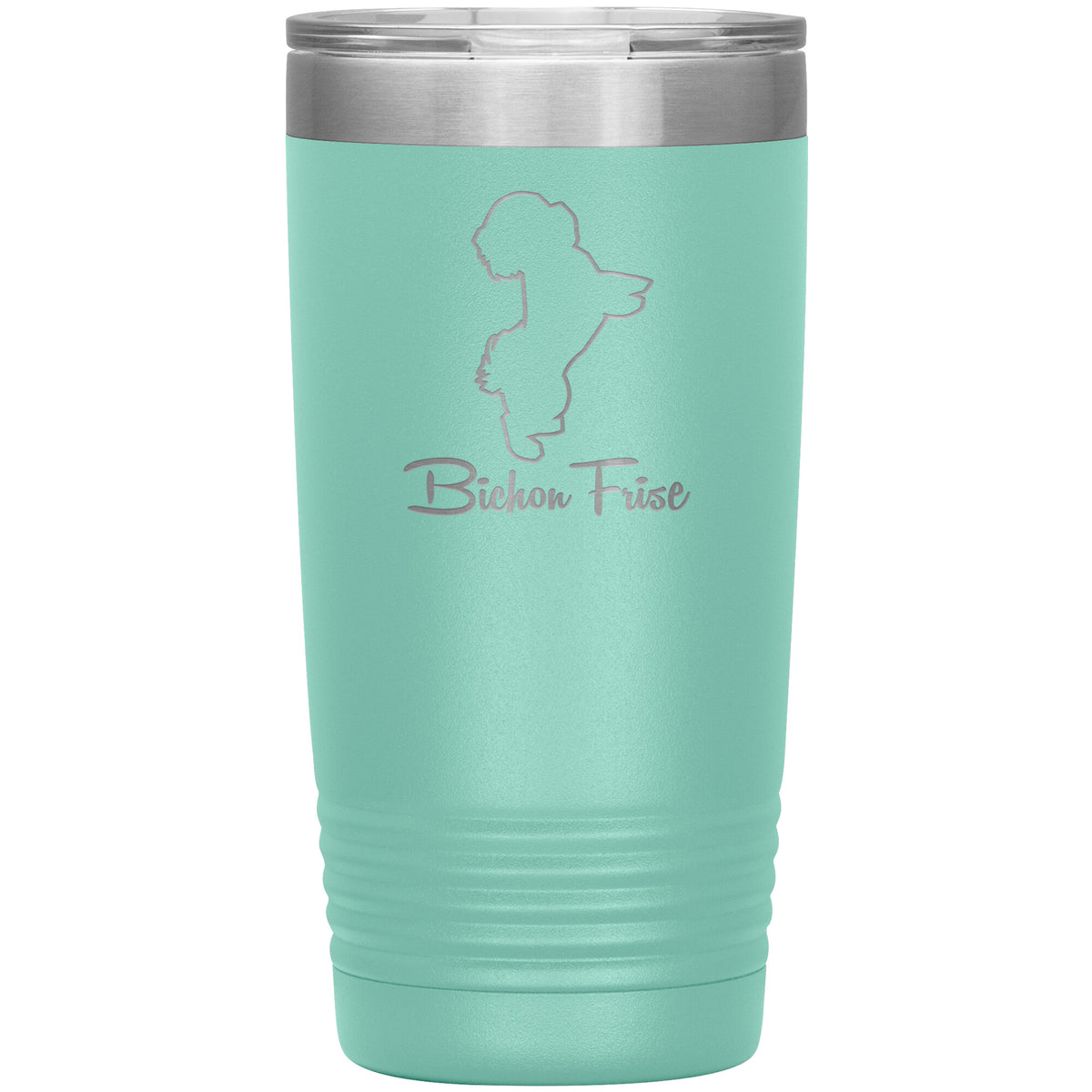 Bichon Frise Dog Outlined Silhouette 20oz Insulated Tumbler