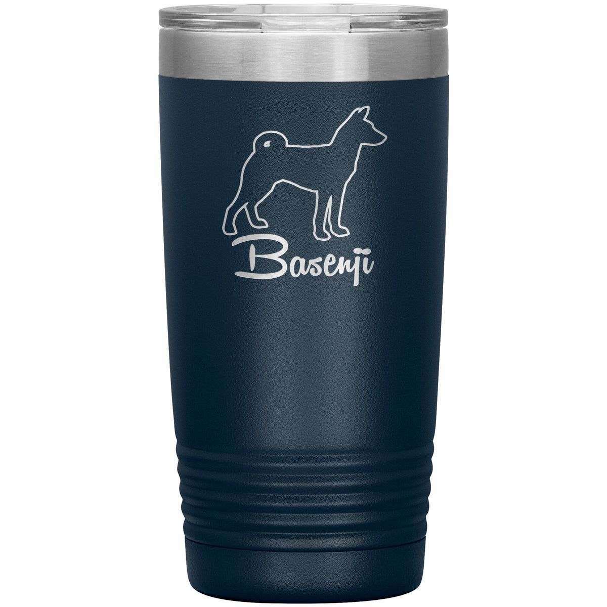 Basenji Dog Outlined Silhouette 20oz Insulated Tumbler