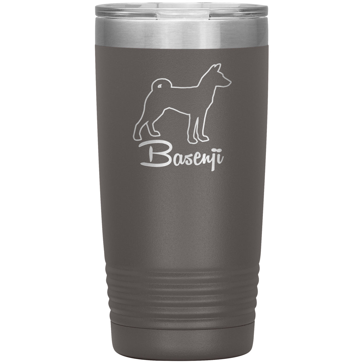 Basenji Dog Outlined Silhouette 20oz Insulated Tumbler