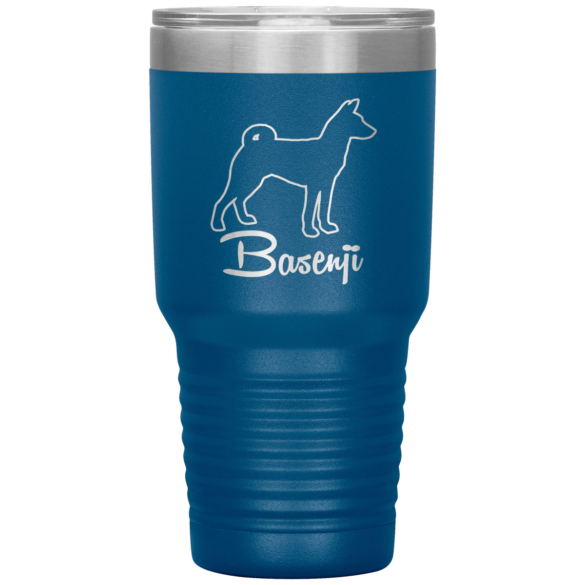 Basenji Dog Outlined Silhouette 30oz Insulated Tumbler