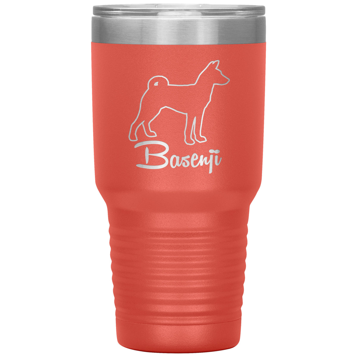 Basenji Dog Outlined Silhouette 30oz Insulated Tumbler