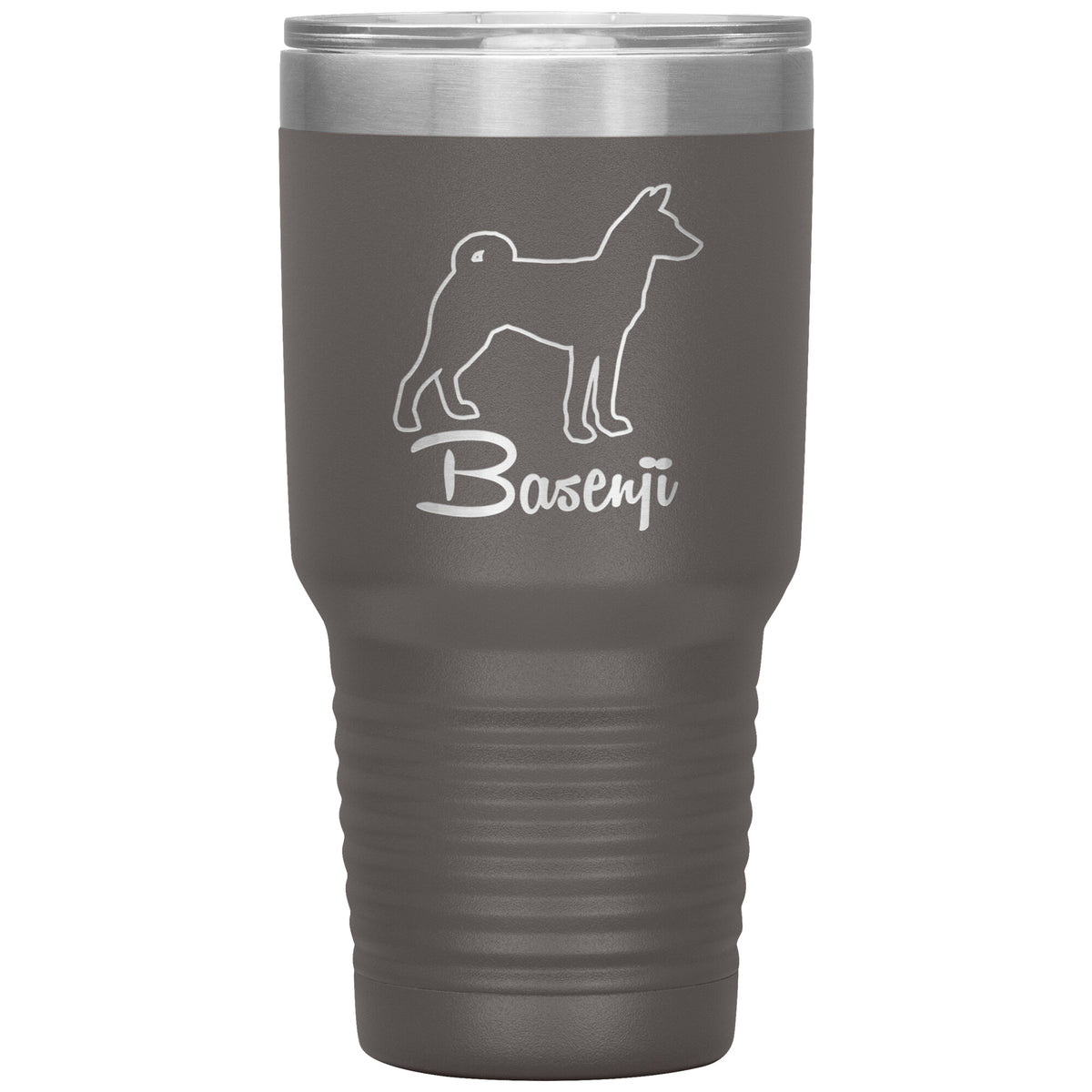 Basenji Dog Outlined Silhouette 30oz Insulated Tumbler
