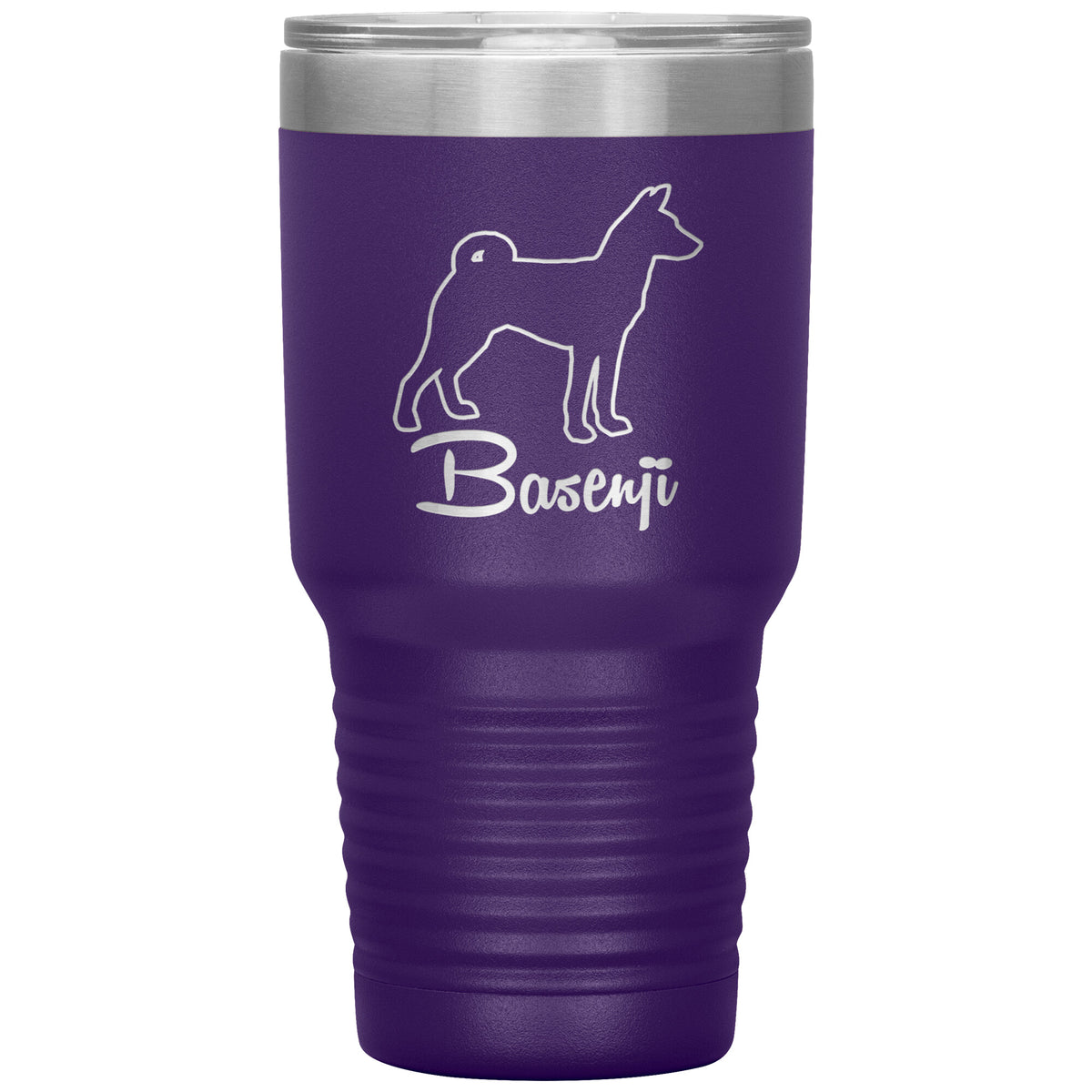 Basenji Dog Outlined Silhouette 30oz Insulated Tumbler