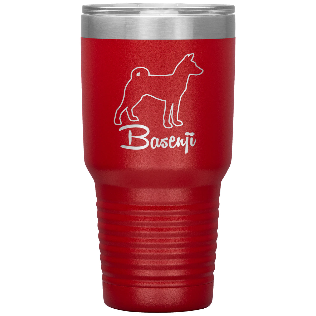 Basenji Dog Outlined Silhouette 30oz Insulated Tumbler