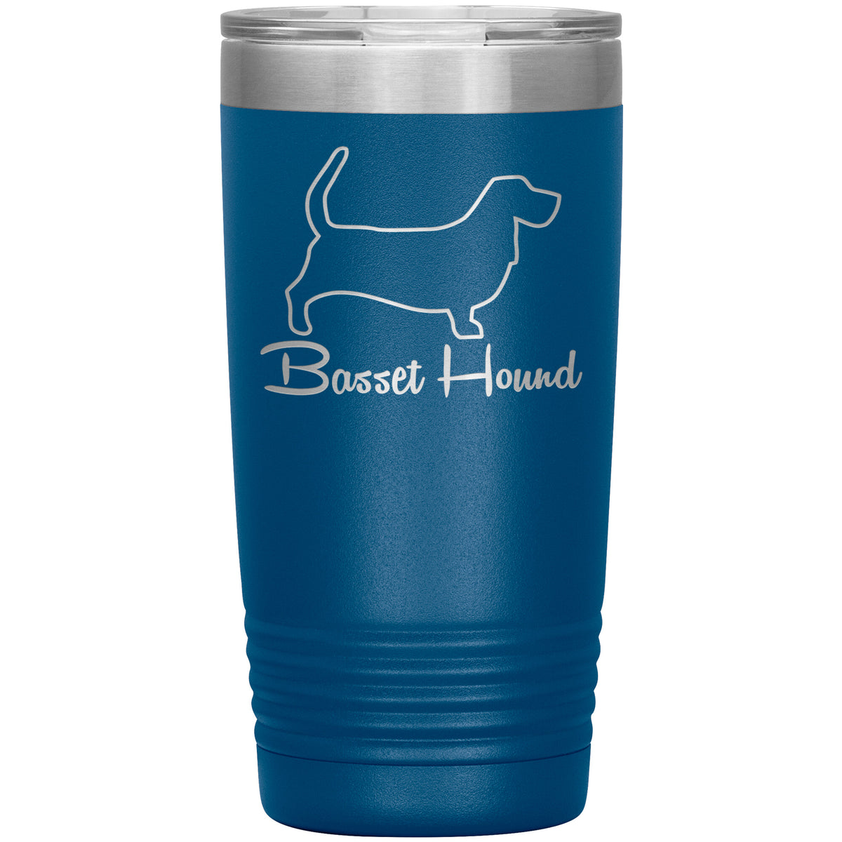 Basset Hound Dog Outlined Silhouette 20oz Insulated Tumbler