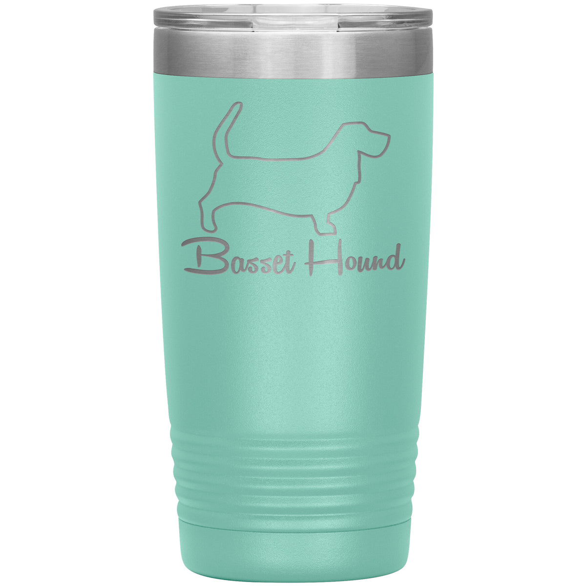 Basset Hound Dog Outlined Silhouette 20oz Insulated Tumbler