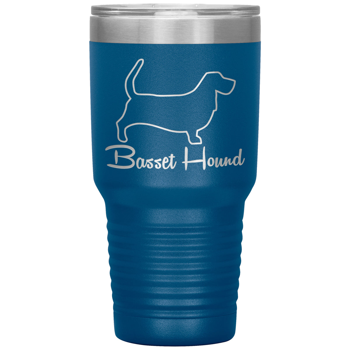 Basset Hound Dog Outlined Silhouette 30oz Insulated Tumbler