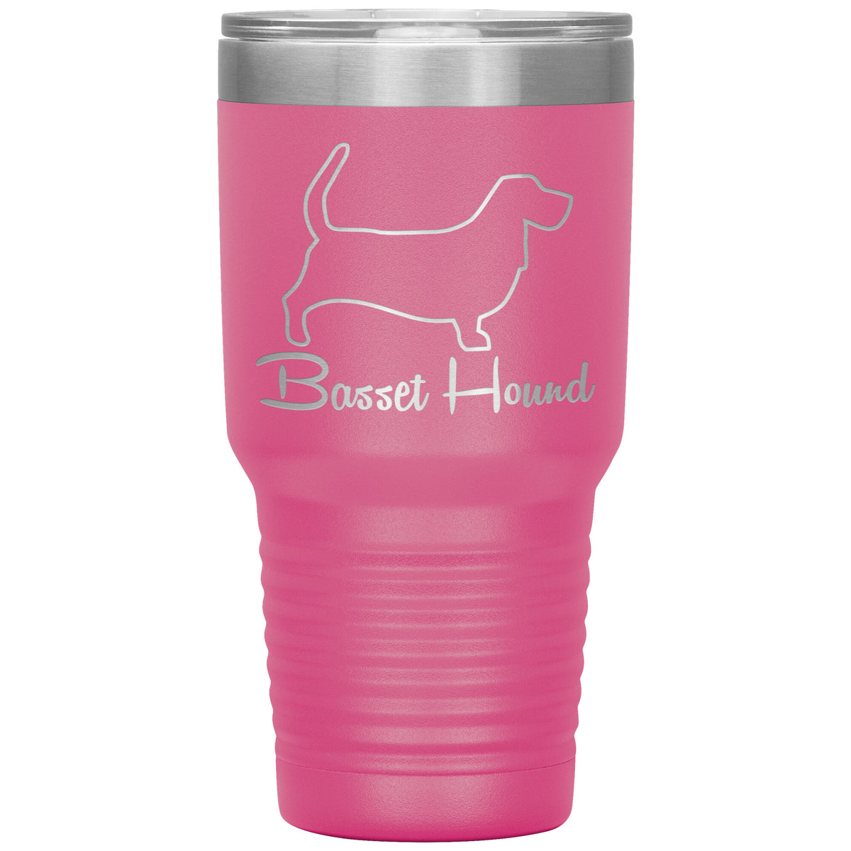 Basset Hound Dog Outlined Silhouette 30oz Insulated Tumbler