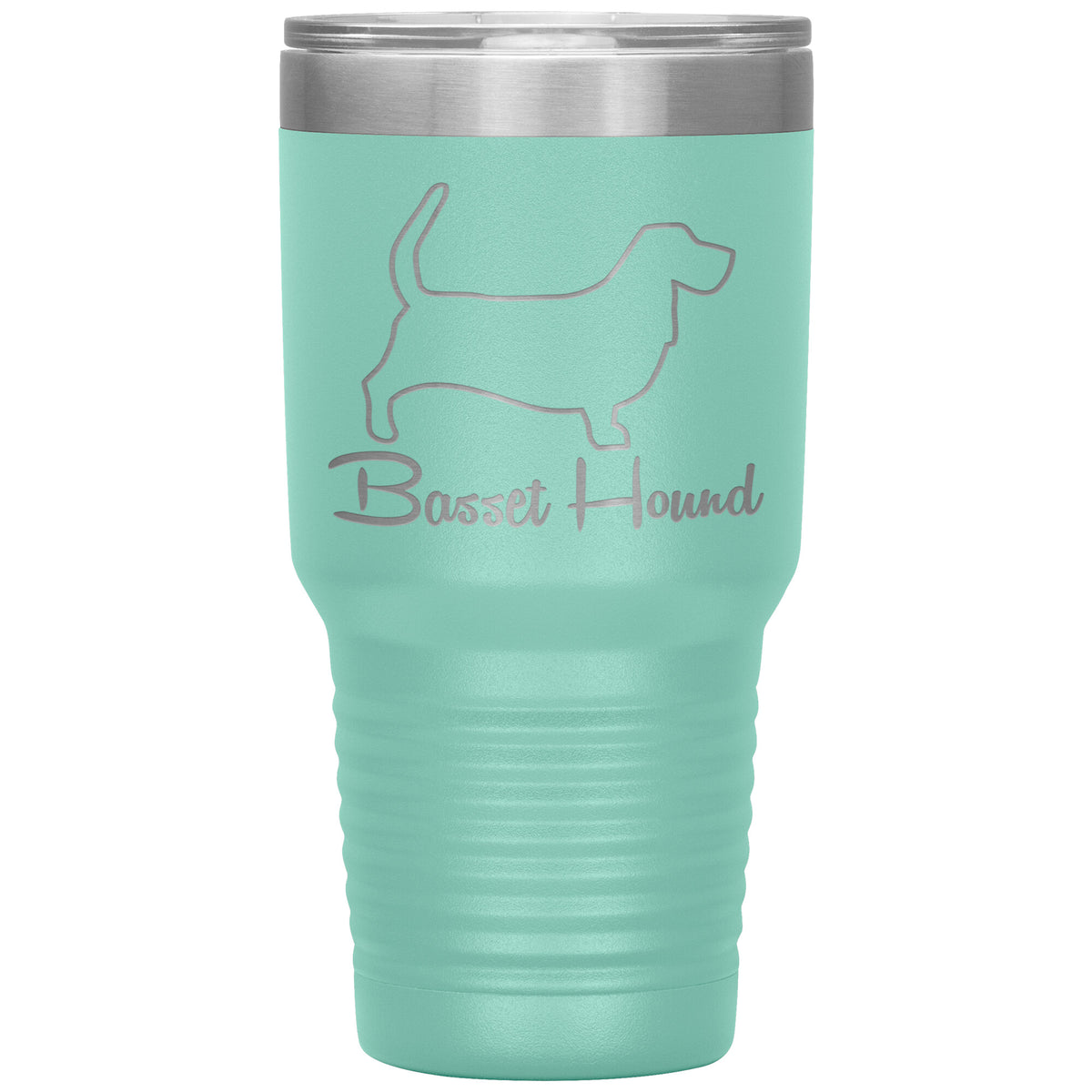 Basset Hound Dog Outlined Silhouette 30oz Insulated Tumbler