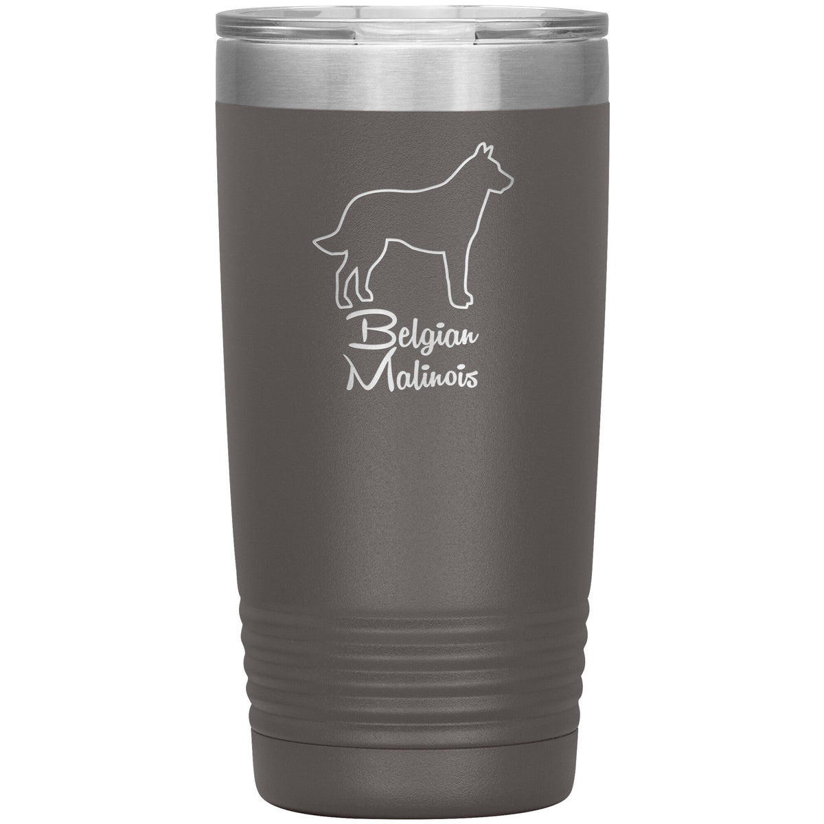 Belgian Malinois Dog Outlined Silhouette 20oz Insulated Tumbler