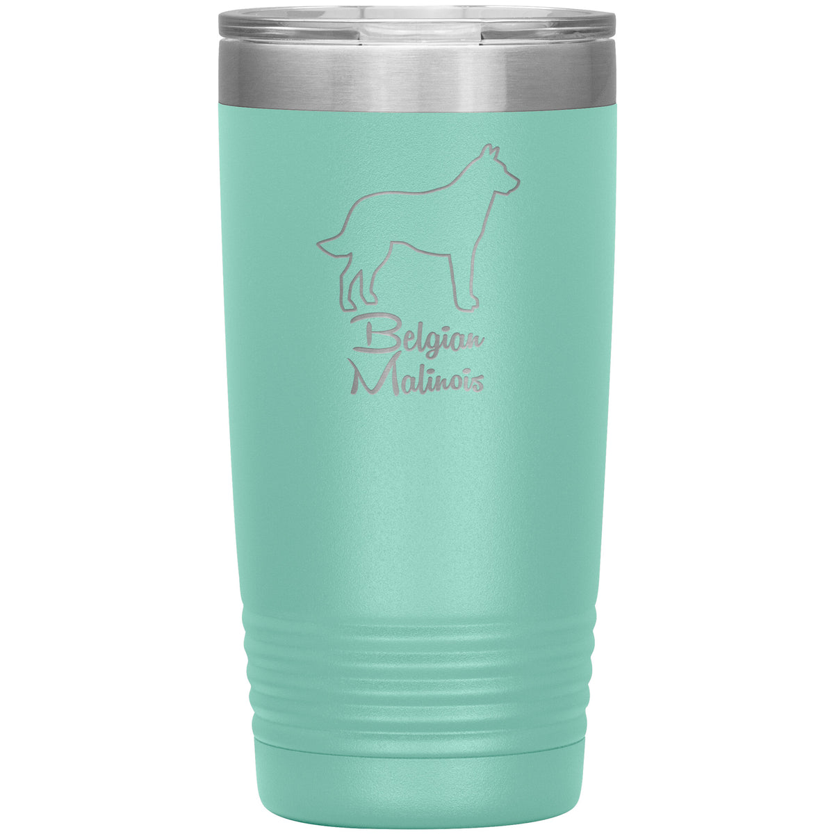 Belgian Malinois Dog Outlined Silhouette 20oz Insulated Tumbler