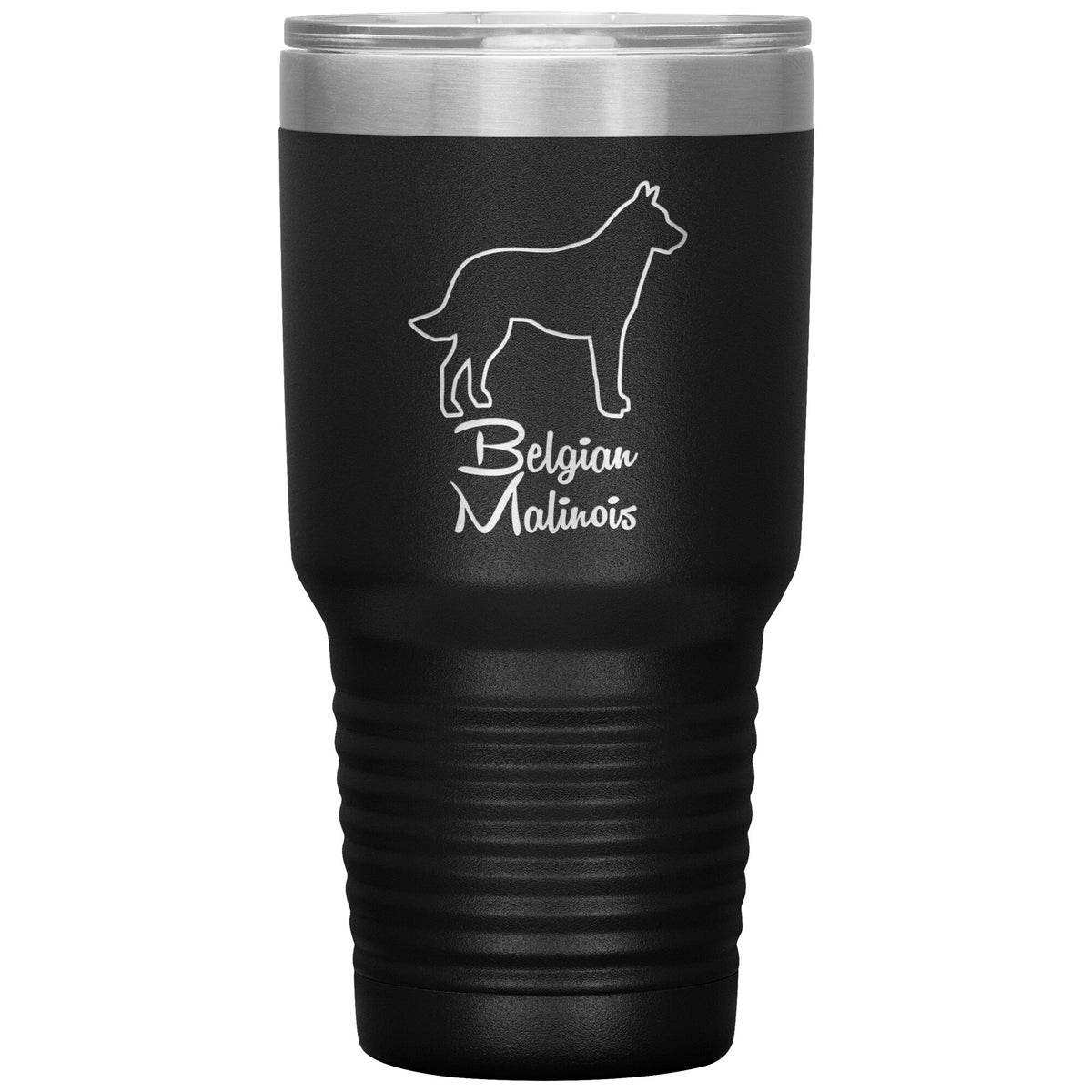 Belgian Malinois Dog Outlined Silhouette 30oz Insulated Tumbler