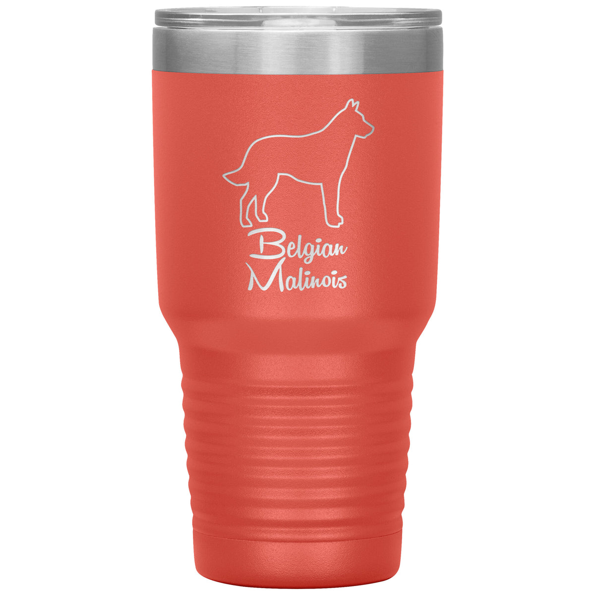 Belgian Malinois Dog Outlined Silhouette 30oz Insulated Tumbler