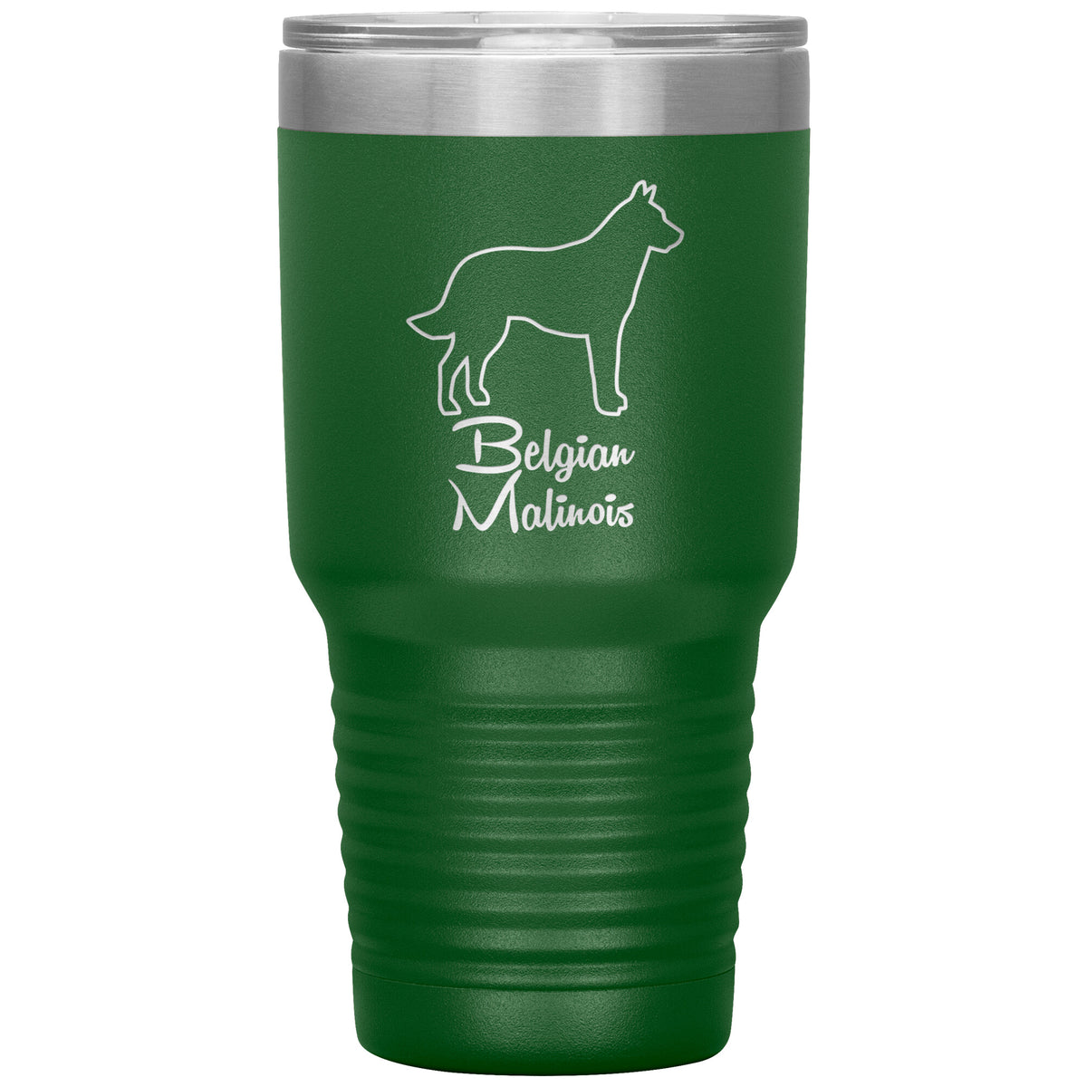 Belgian Malinois Dog Outlined Silhouette 30oz Insulated Tumbler