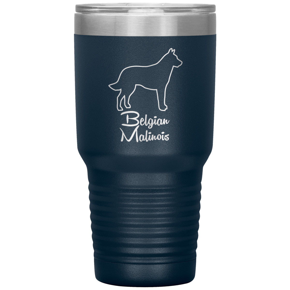 Belgian Malinois Dog Outlined Silhouette 30oz Insulated Tumbler