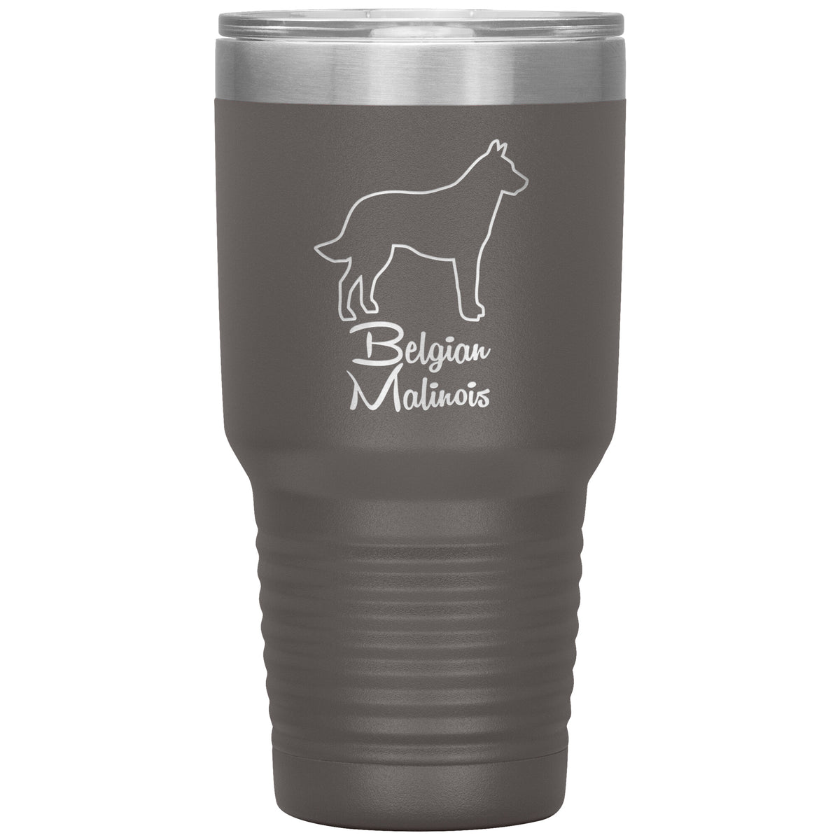 Belgian Malinois Dog Outlined Silhouette 30oz Insulated Tumbler