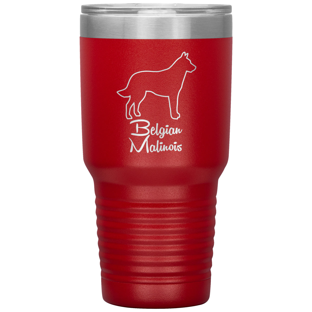 Belgian Malinois Dog Outlined Silhouette 30oz Insulated Tumbler