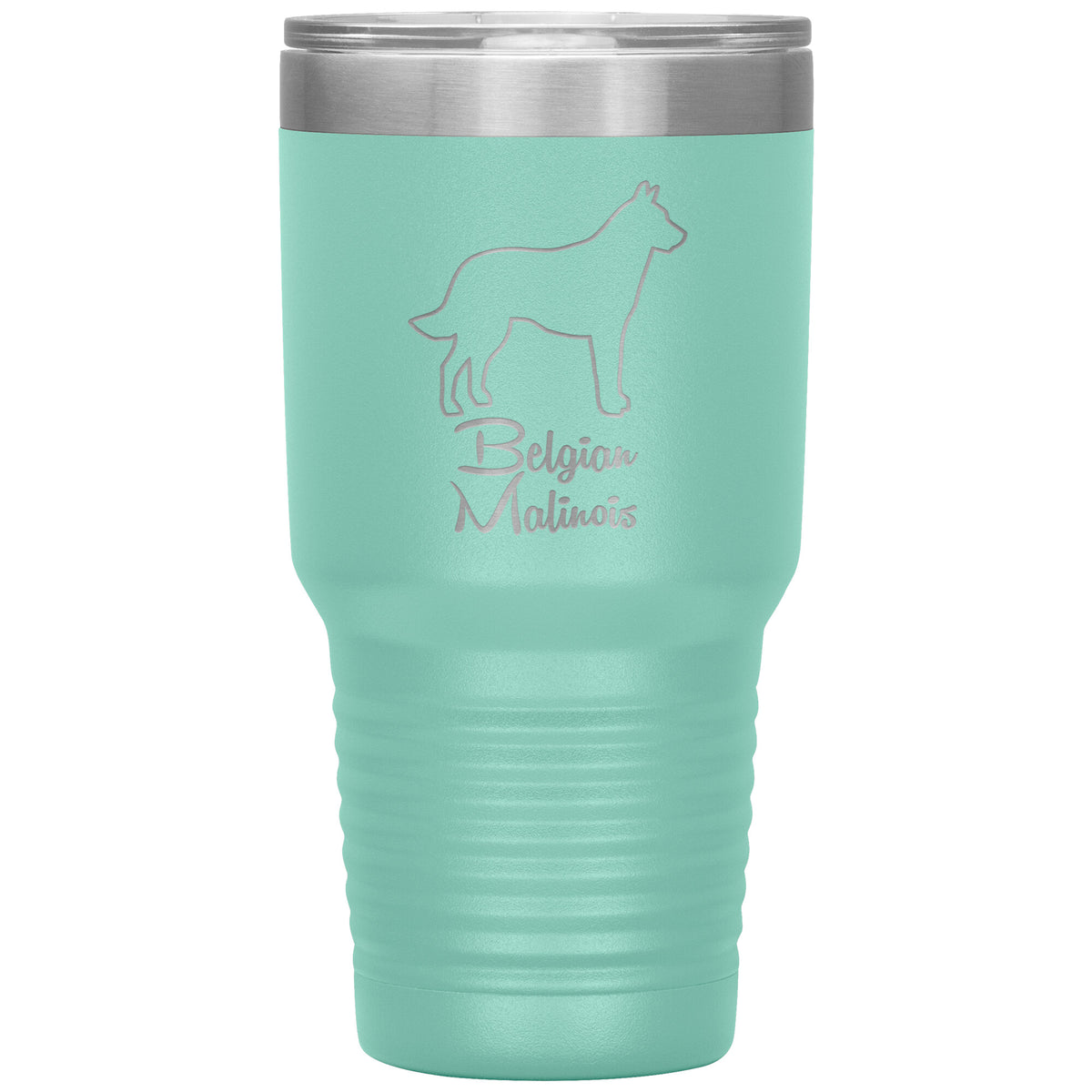 Belgian Malinois Dog Outlined Silhouette 30oz Insulated Tumbler