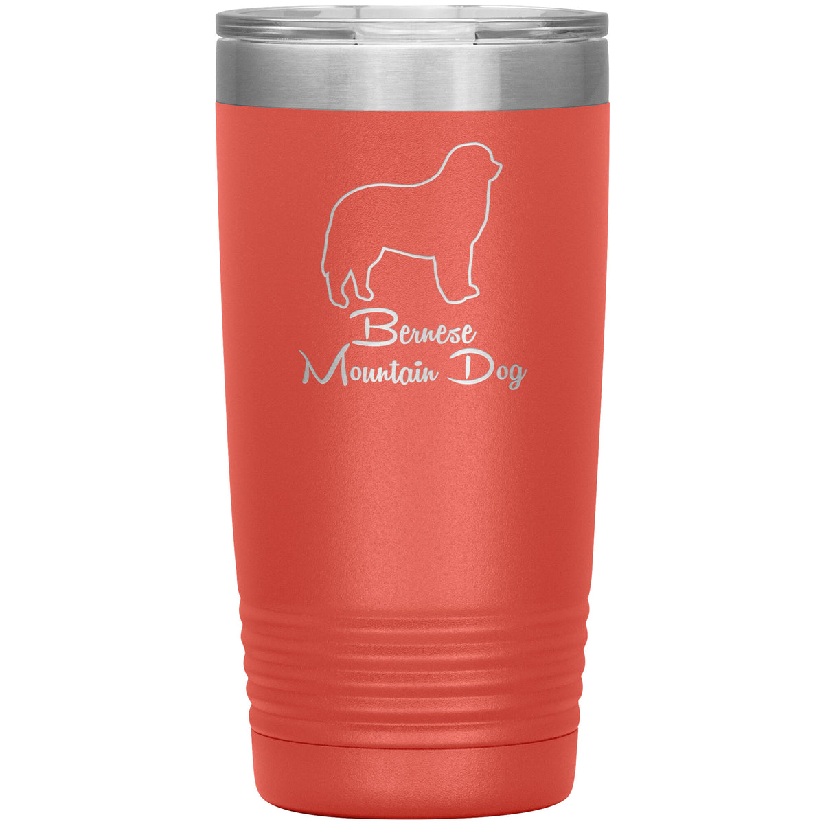 Bernese Mountain Dog Outlined Silhouette 20oz Insulated Tumbler