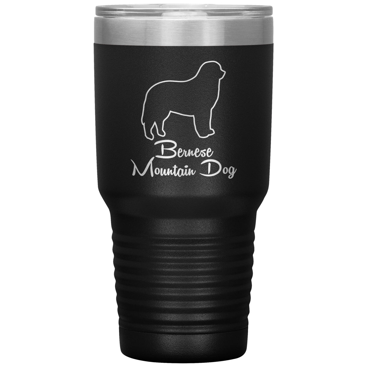 Bernese Mountain Dog Outlined Silhouette 30oz Insulated Tumbler