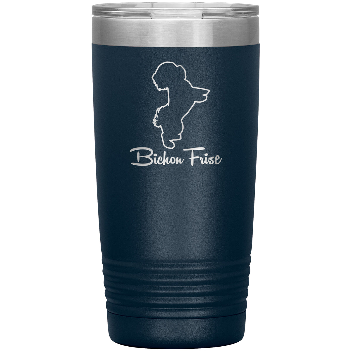 Bichon Frise Dog Outlined Silhouette 20oz Insulated Tumbler