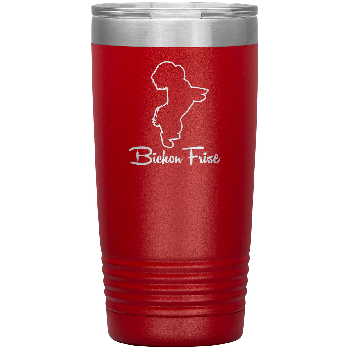 Bichon Frise Dog Outlined Silhouette 20oz Insulated Tumbler