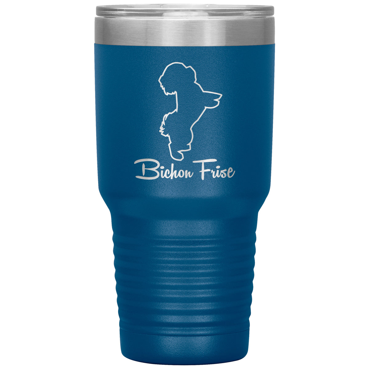 Bichon Frise Dog Outlined Silhouette 30oz Insulated Tumbler