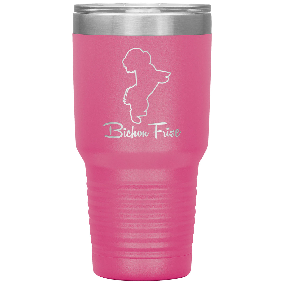 Bichon Frise Dog Outlined Silhouette 30oz Insulated Tumbler
