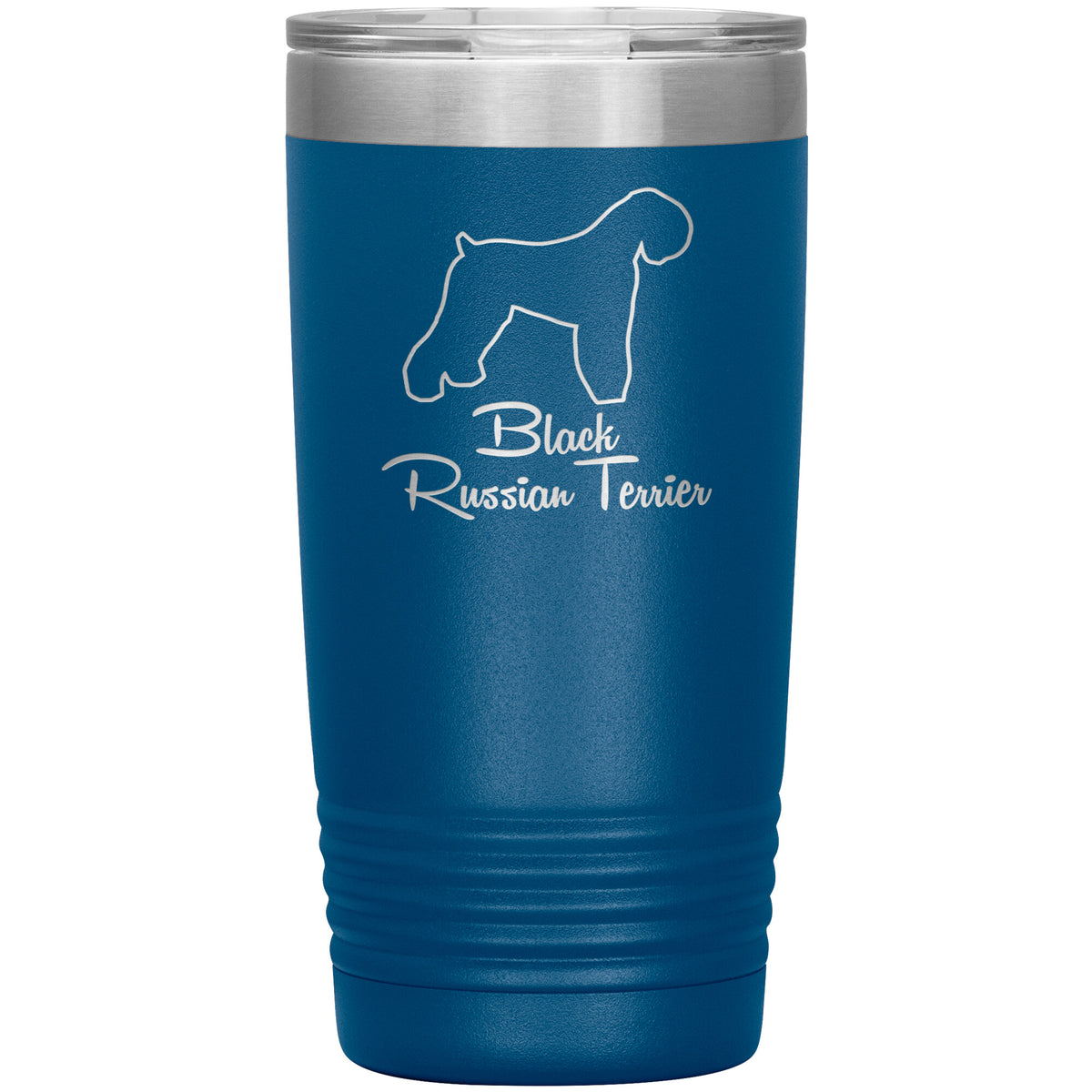 Black Russian Terrier Dog Outlined Silhouette 20oz Insulated Tumbler