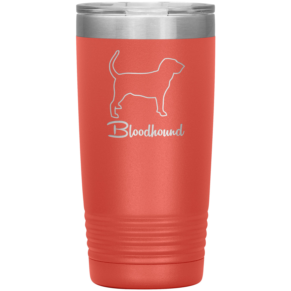 Bloodhound Dog Outlined Silhouette 20oz Insulated Tumbler