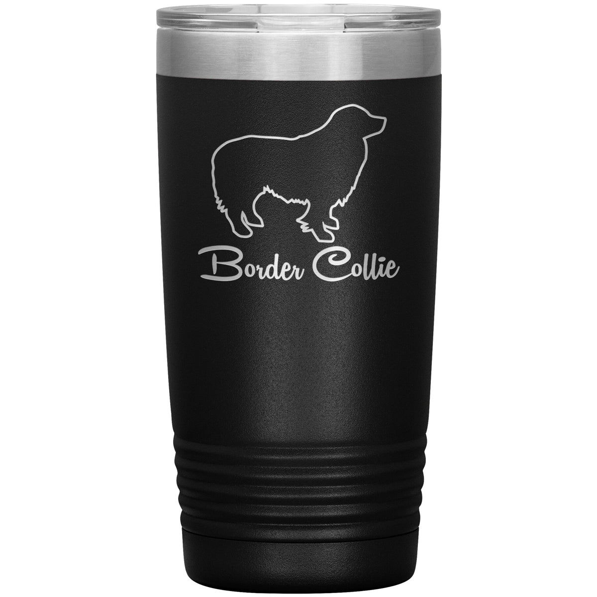 Border Collie Dog Outlined Silhouette 20oz Insulated Tumbler