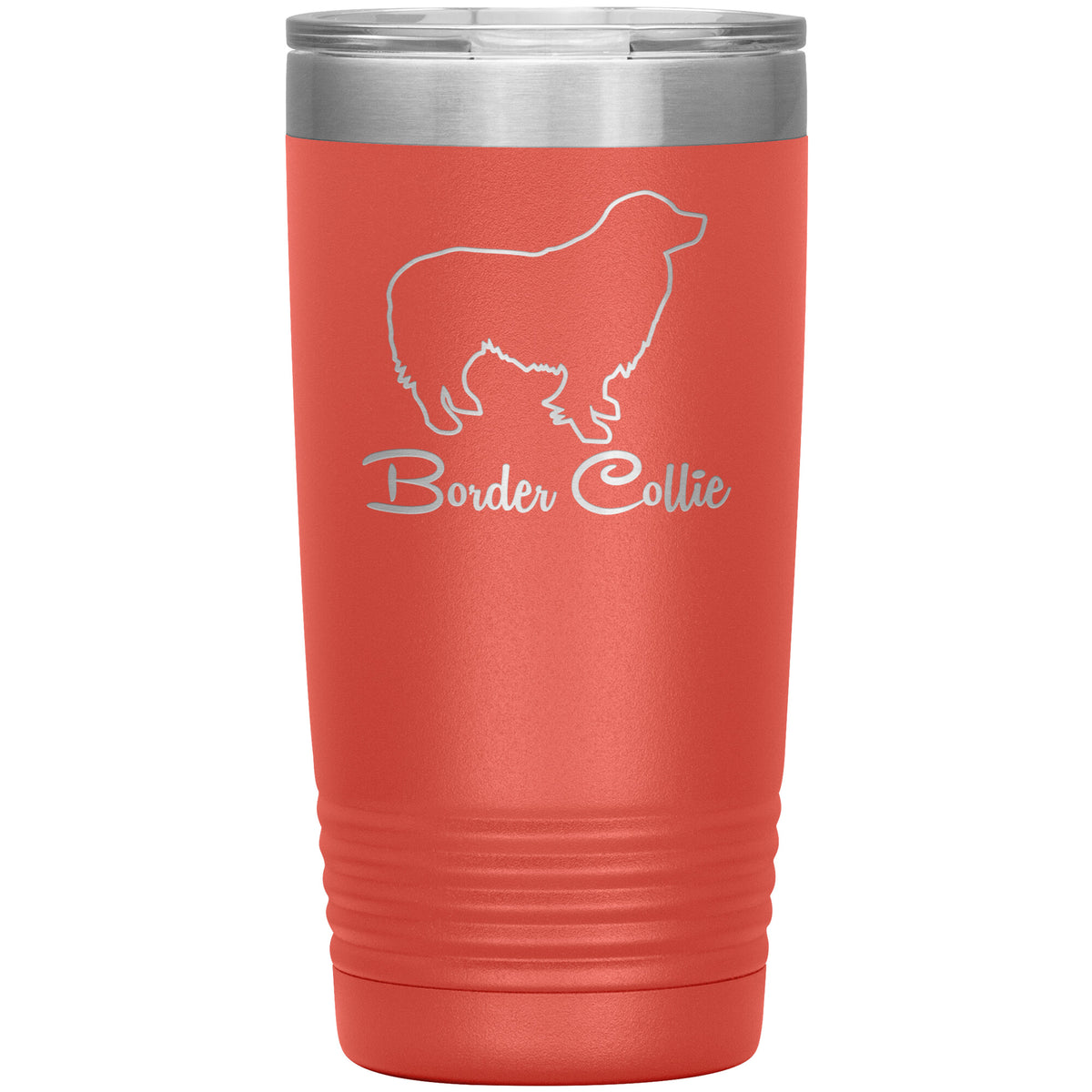 Border Collie Dog Outlined Silhouette 20oz Insulated Tumbler