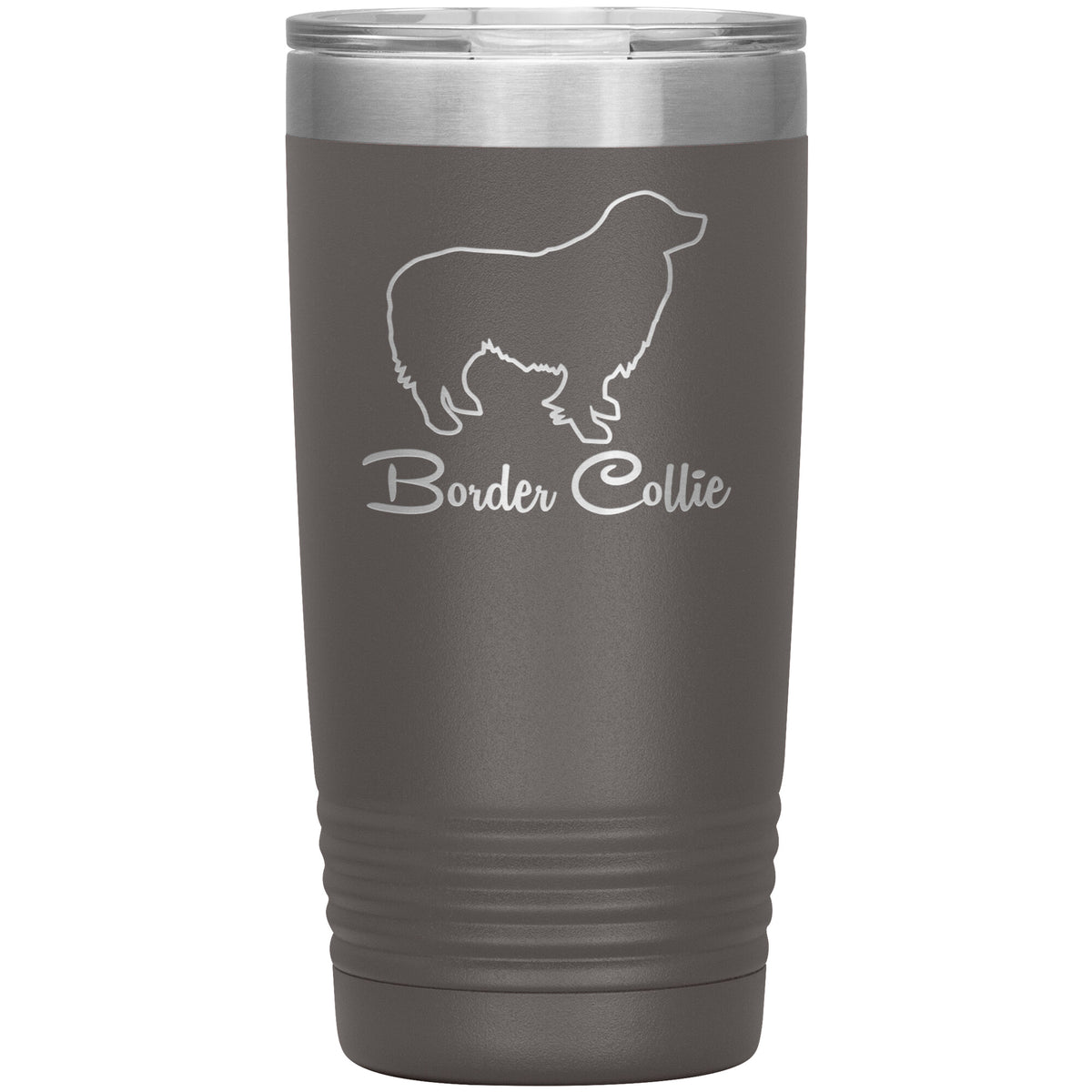 Border Collie Dog Outlined Silhouette 20oz Insulated Tumbler
