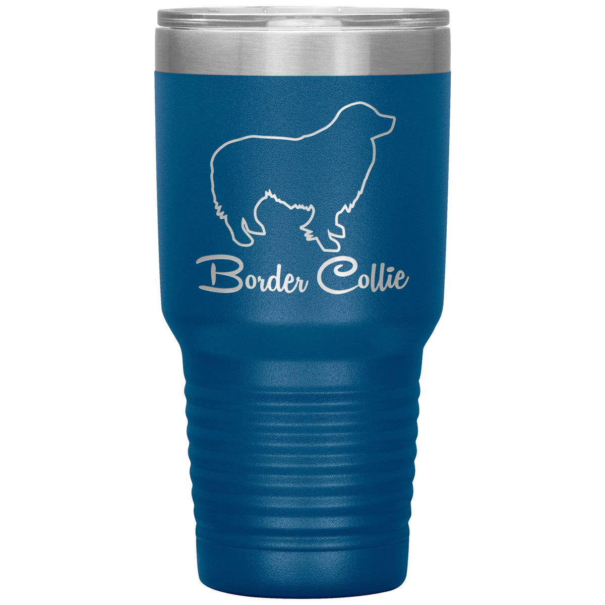Border Collie Dog Outlined Silhouette 30oz Insulated Tumbler