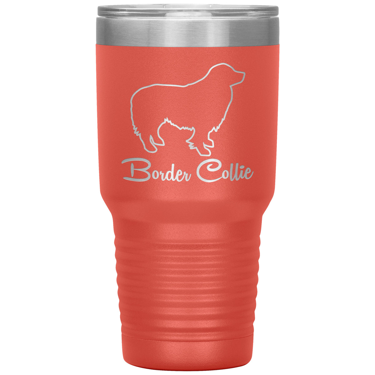 Border Collie Dog Outlined Silhouette 30oz Insulated Tumbler