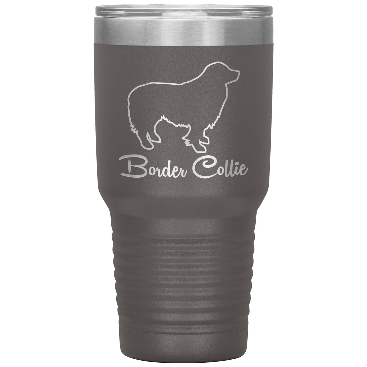 Border Collie Dog Outlined Silhouette 30oz Insulated Tumbler