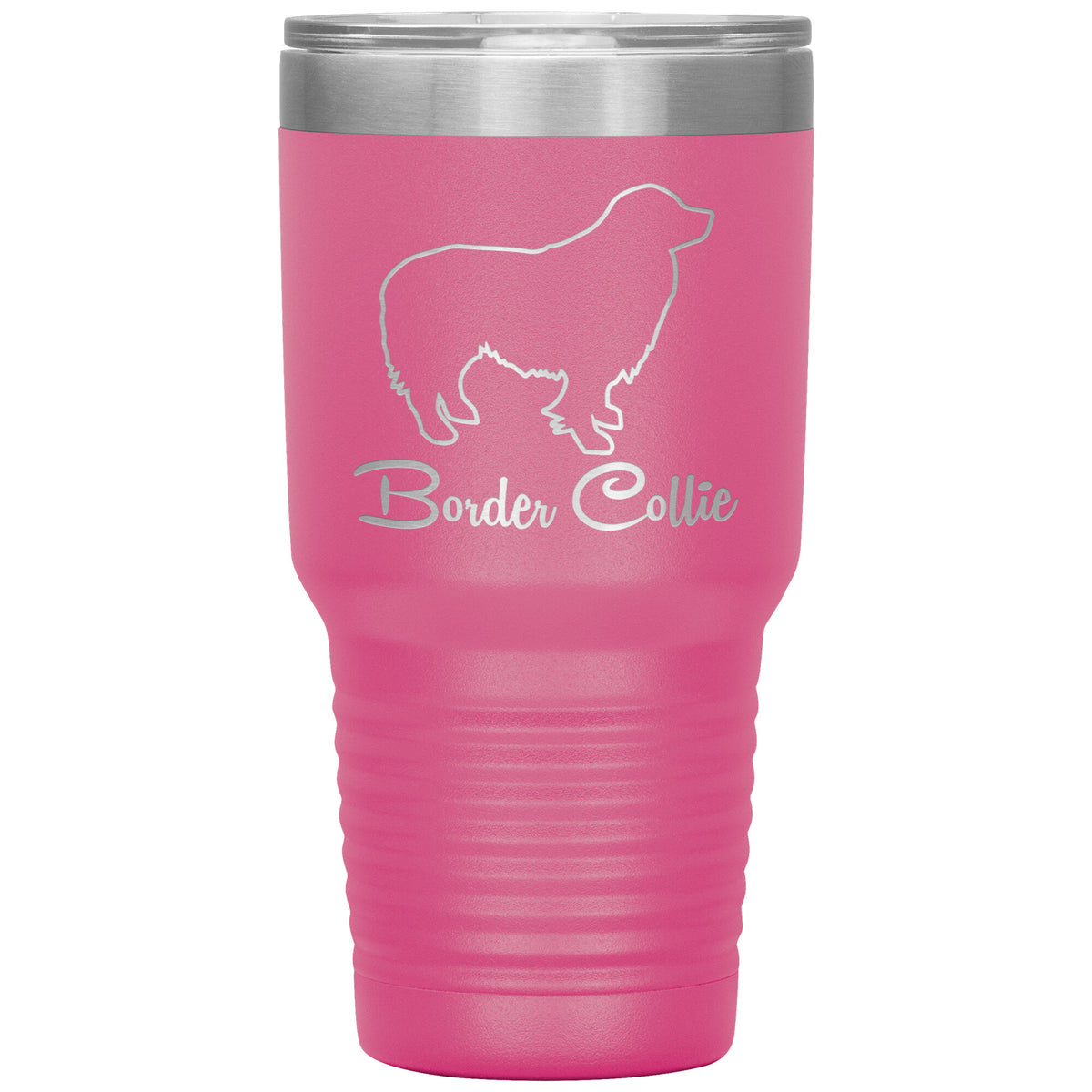 Border Collie Dog Outlined Silhouette 30oz Insulated Tumbler