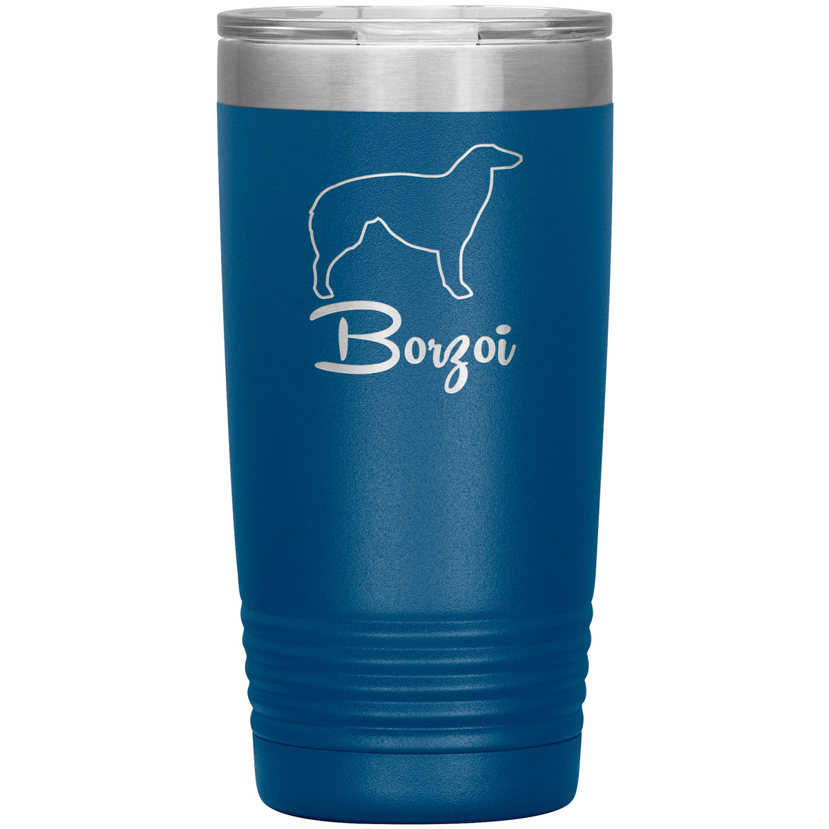 Borzoi Dog Outlined Silhouette 20oz Insulated Tumbler