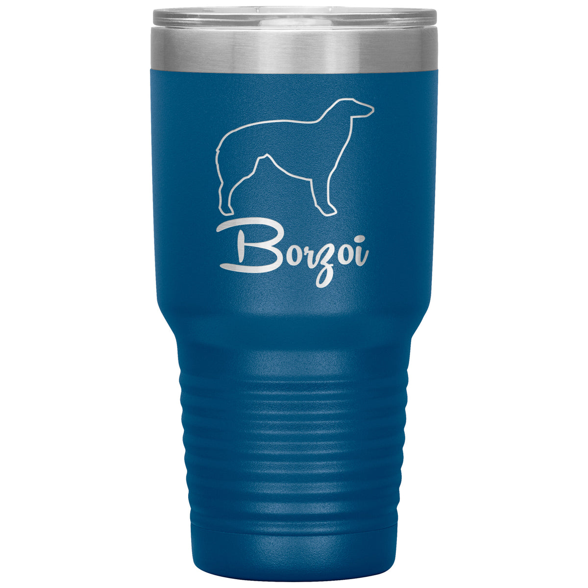 Borzoi Dog Outlined Silhouette 30oz Insulated Tumbler
