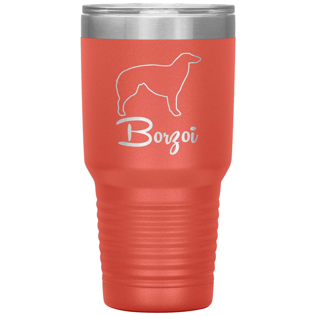 Borzoi Dog Outlined Silhouette 30oz Insulated Tumbler