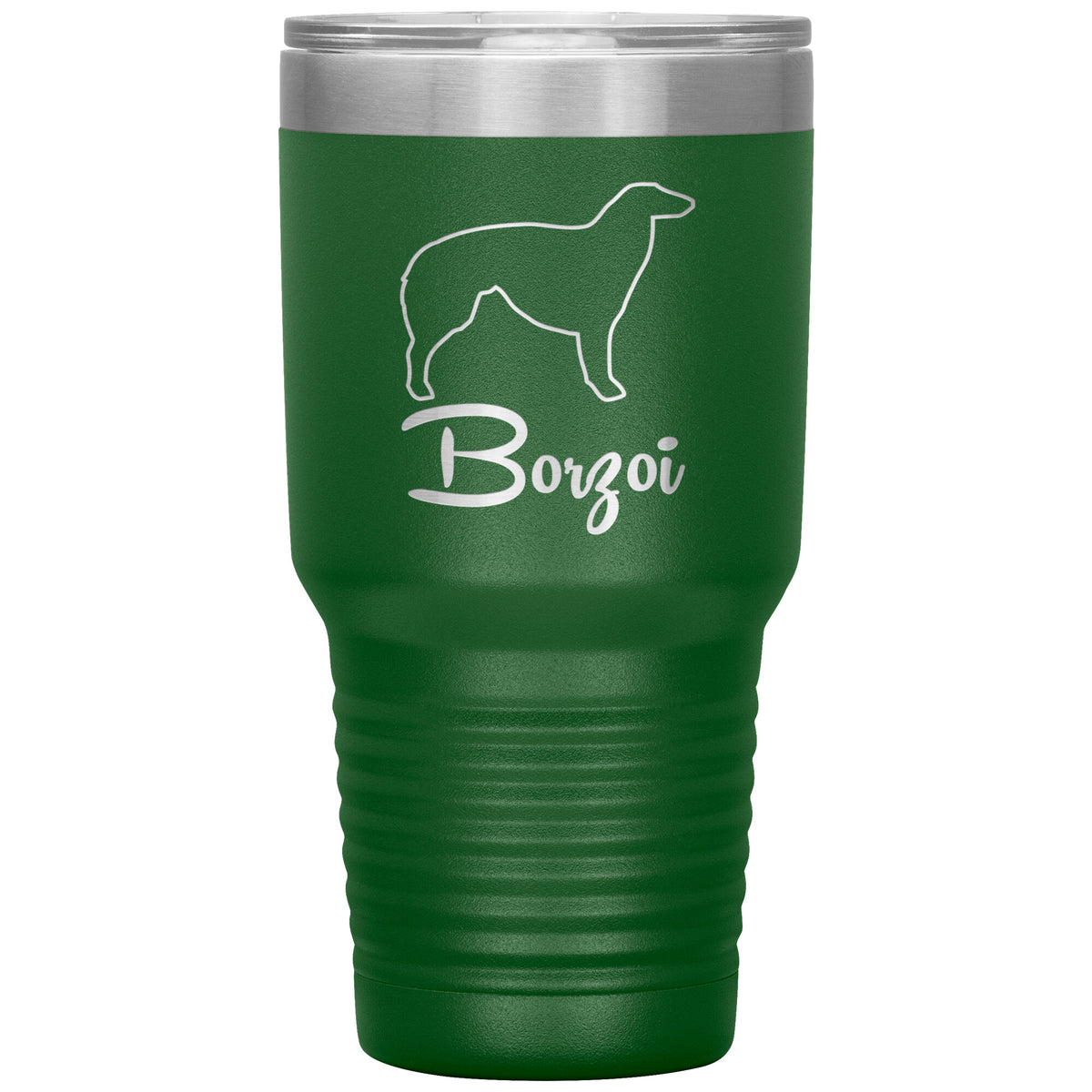 Borzoi Dog Outlined Silhouette 30oz Insulated Tumbler