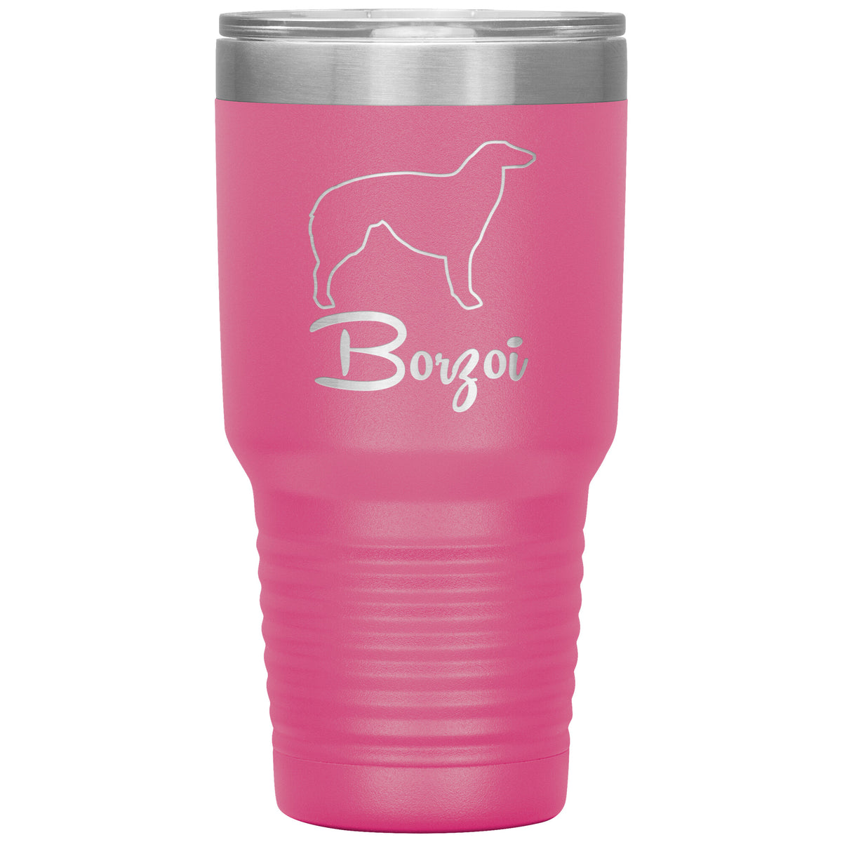 Borzoi Dog Outlined Silhouette 30oz Insulated Tumbler